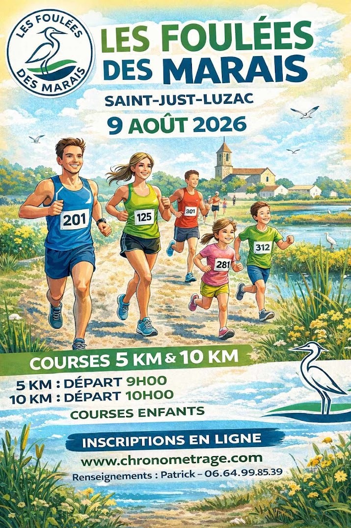 les inscriptions sont ouvertes pour les 5 et 10 km  de saint just luzac